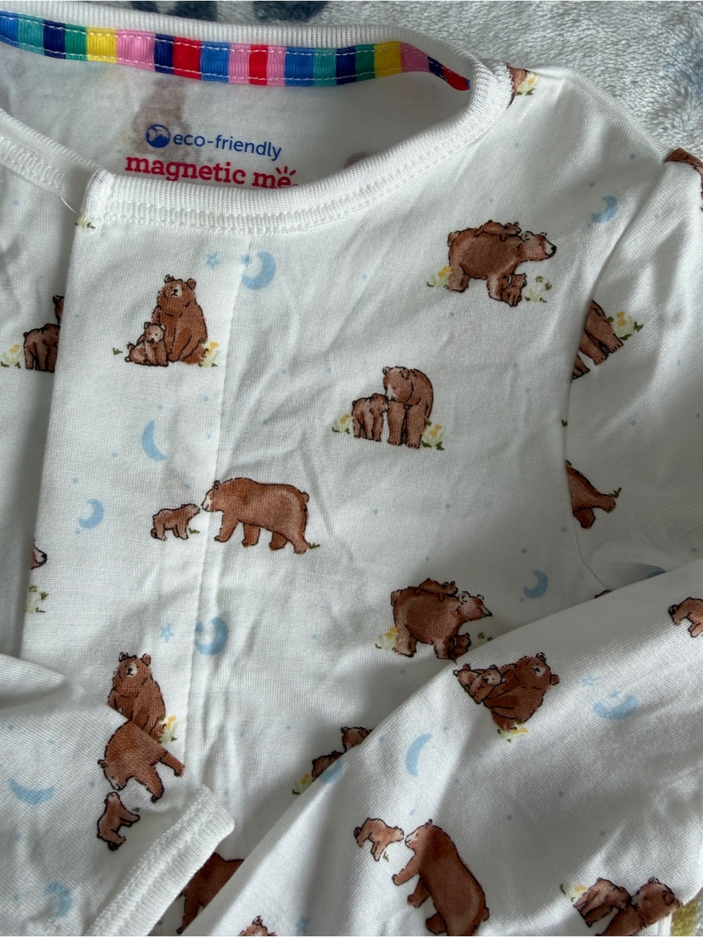 Magnetic Me 9-12M bear Footed footie - Picture 2 of 5